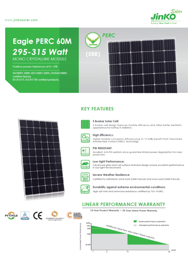 JINKO SOLAR JKM-300M-60 – Image 2