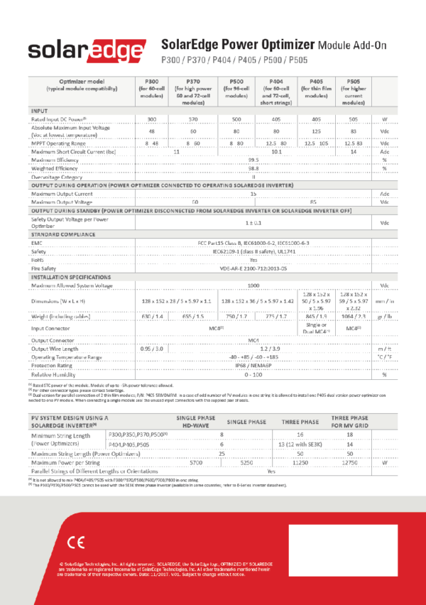 SOLAREDGE P300 - immagine 3