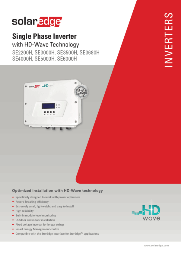 SOLAREDGE SE6000H - Imagen 2