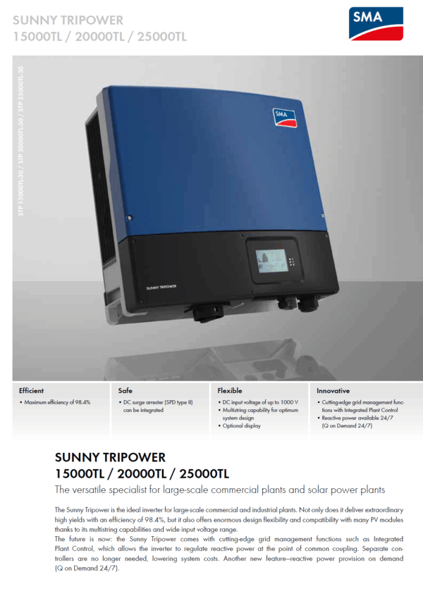 SMA SUNNY TRIPOWER 20000TL-30 - Imagen 3