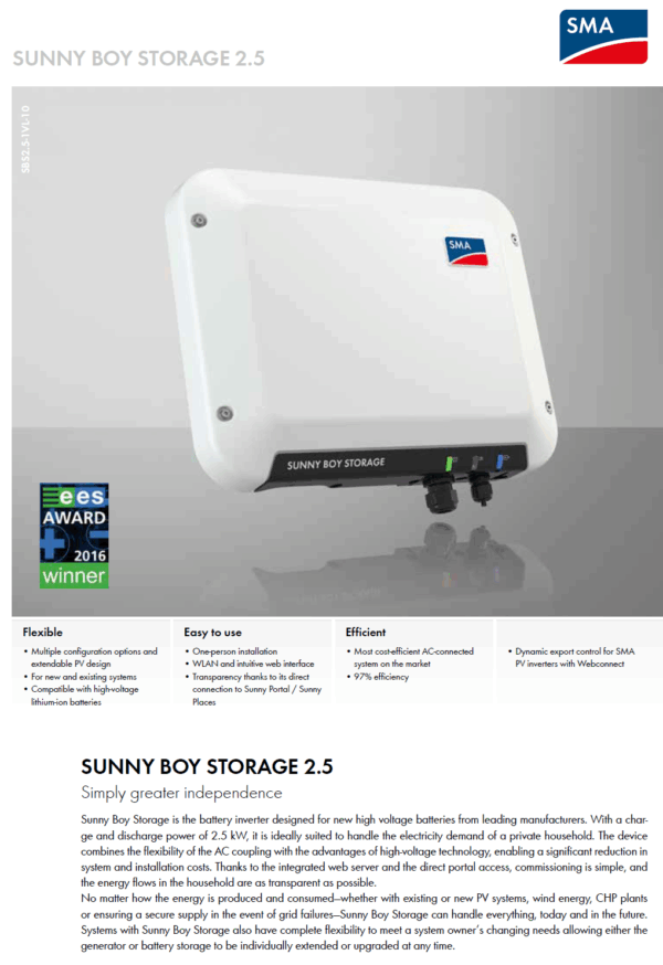 SMA SUNNY BOY STORAGE SBS2.5-1VL-10 - Image 7