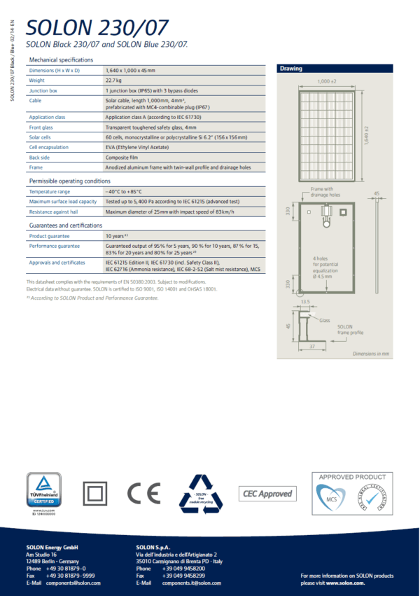 SOLON BLUE 230/07-250 - Imagen 5